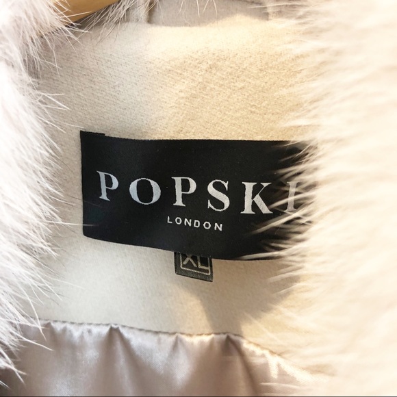 Popski London Cashmere Coat with Fur Accents - Picture 13 of 16